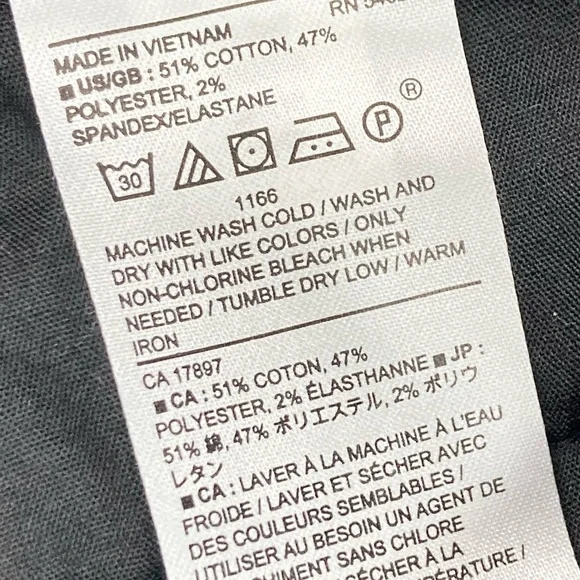 BANANA REPUBLIC 5 Inch Tailored Shorts Black/White   Size 2 - Picture 8 of 9